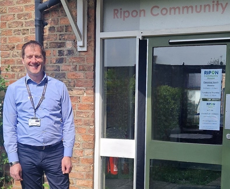 Harrogate College programme manager Matt Hanson at Ripon Community House