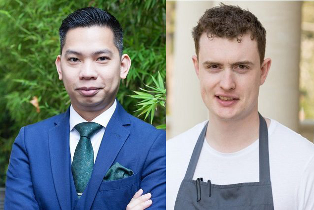 Restaurant and hotel general manager Neil Mendoza and chef Callum Bowmer, who have both thrived in the hospitality sector after studying at Harrogate College