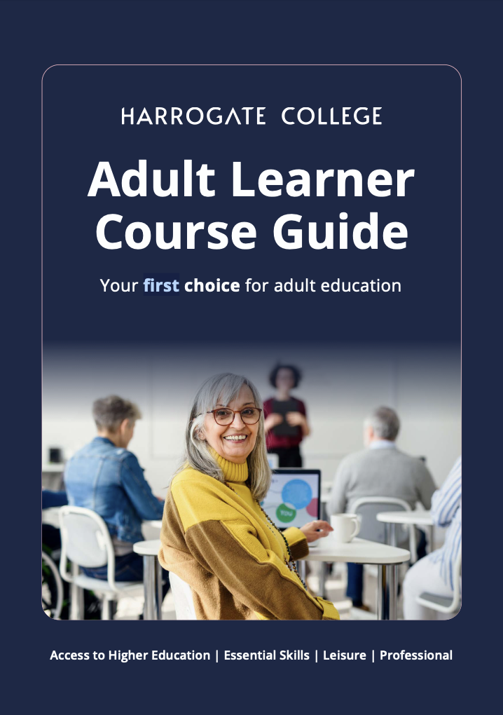 Harrogate College Adult Prospectus 2024 Front Cover