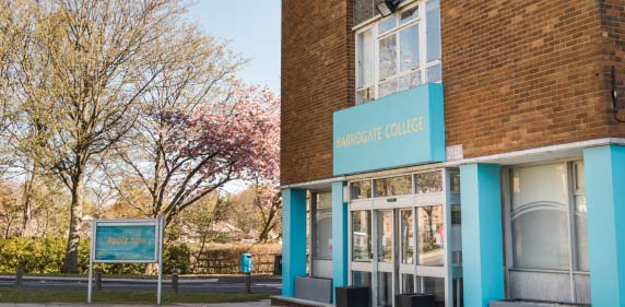 Harrogate College building entrance