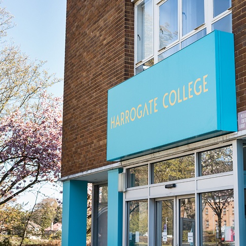 Close up of the Harrogate College building