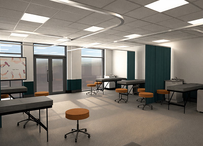 CGI image of the new beauty studio coming at Harrogate College