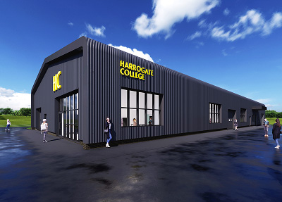 CGI image of the new Harrogate College renewable energy technology centre