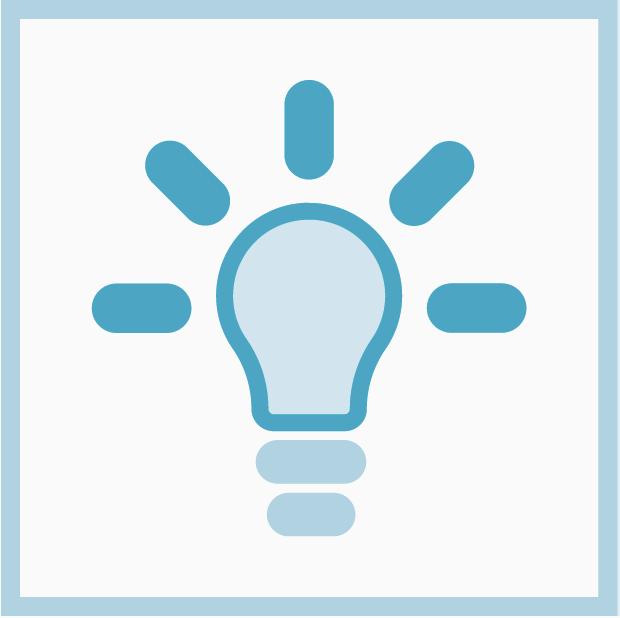 Decorative teal graphics lightbulb icon - STEM