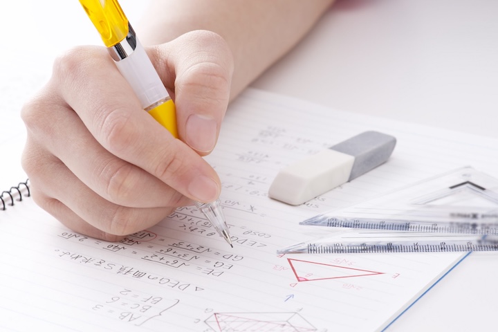 A maths paper with equations and math stationary