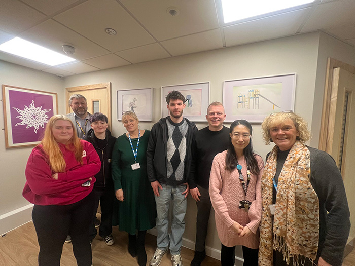 Harrogate College students celebrate artwork at new mental health building